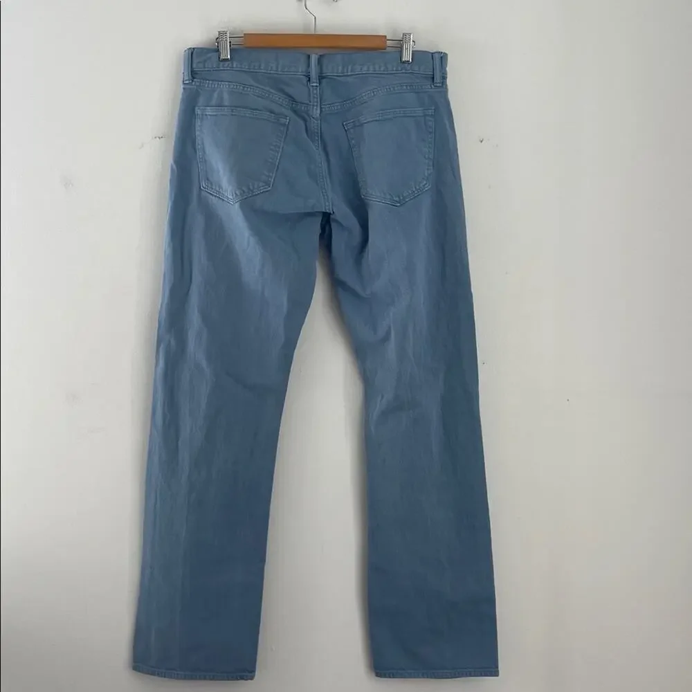 Banana Republic Vintage Straight stretch flat front blue denim jean pants 34x32